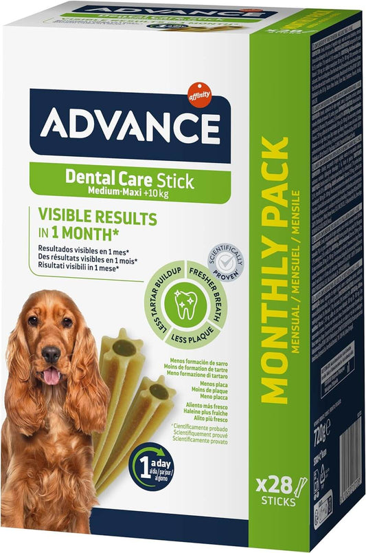 snack ADVANCE DENTAL CARE STICK MEDIUM-MAXI Gabo y Gordo E Shop, la mejor tienda online en las Islas Canarias, España, tienda online para mascotas, perros, gatos, conejos, tortugas, animales, accesorios para mascotas en general. 
Gabo y Gordo E Shop in Canary Islands, the best store for pets, dogs, cats, rabbits, turtles, animals, pet accessories.