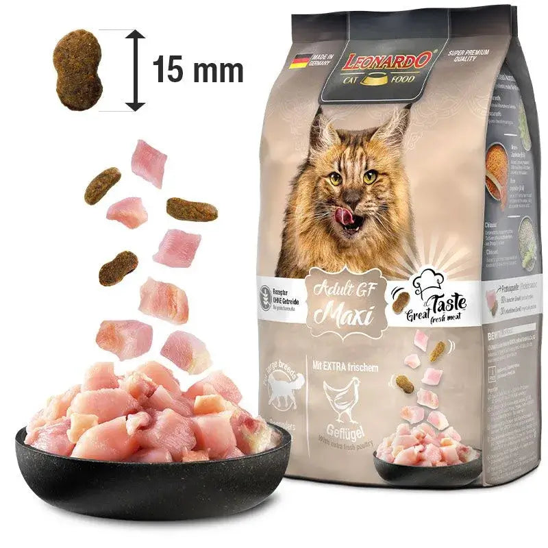 LEONARDO® Adult Maxi | Pienso para gatos en Gabo y Gordo E Shop, la mejor tienda online en Gran Canaria, Islas Canarias, España, tienda online para mascotas, perros, gatos, conejos, tortugas, animales, accesorios para mascotas en general. 
Gabo y Gordo E Shop is the best online pet shop in Gran Canaria, Canary Islands, Spain.