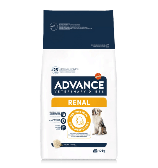 PIENSO ADVANCE VET RENAL DOG PERRO Gabo y Gordo E Shop, la mejor tienda online en las Islas Canarias, España, tienda online para mascotas, perros, gatos, conejos, tortugas, animales, accesorios para mascotas en general. 
Gabo y Gordo E Shop in Canary Islands, the best store for pets, dogs, cats, rabbits, turtles, animals, pet accessories.