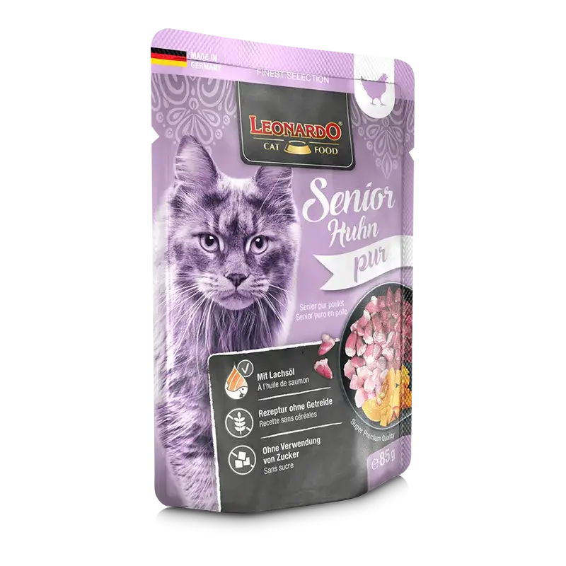LEONARDO Finest Selection menu Senior puro en pollo. Gabo y Gordo E Shop, la mejor tienda online en las Islas Canarias, España, tienda online para mascotas, perros, gatos, conejos, tortugas, animales, accesorios para mascotas en general.