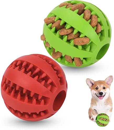 Pelota de caucho para limpieza dental de perros Gloria en tamaños de 5 y 7 cm