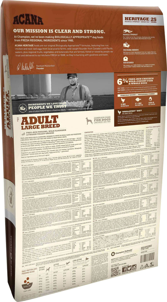 ACANA Adult Large Breed | Pienso natural sin cereales para perros adultos de razas grandes
