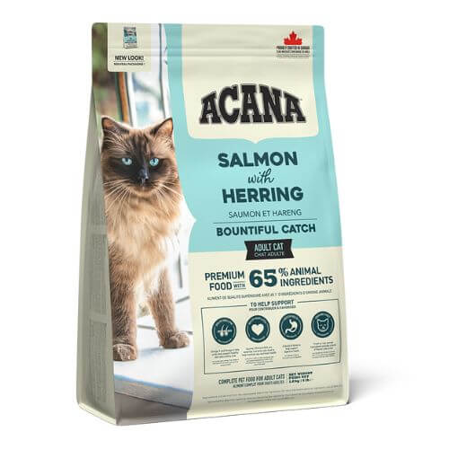 ACANA Bountiful Catch pienso natural sin cereales para gatos con salmón, bagre y arenque