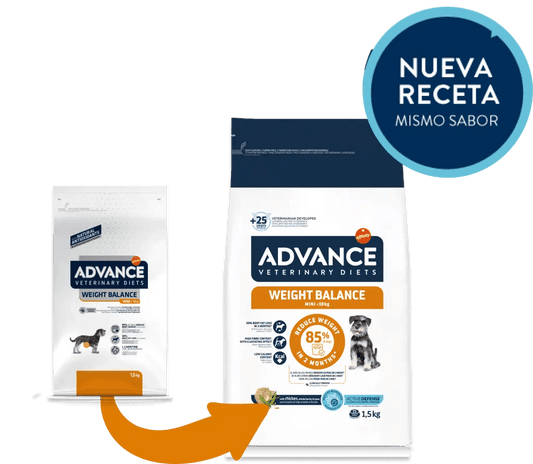 Pienso ADVANCE Weight Balance Mini para perros pequeños con sobrepeso
