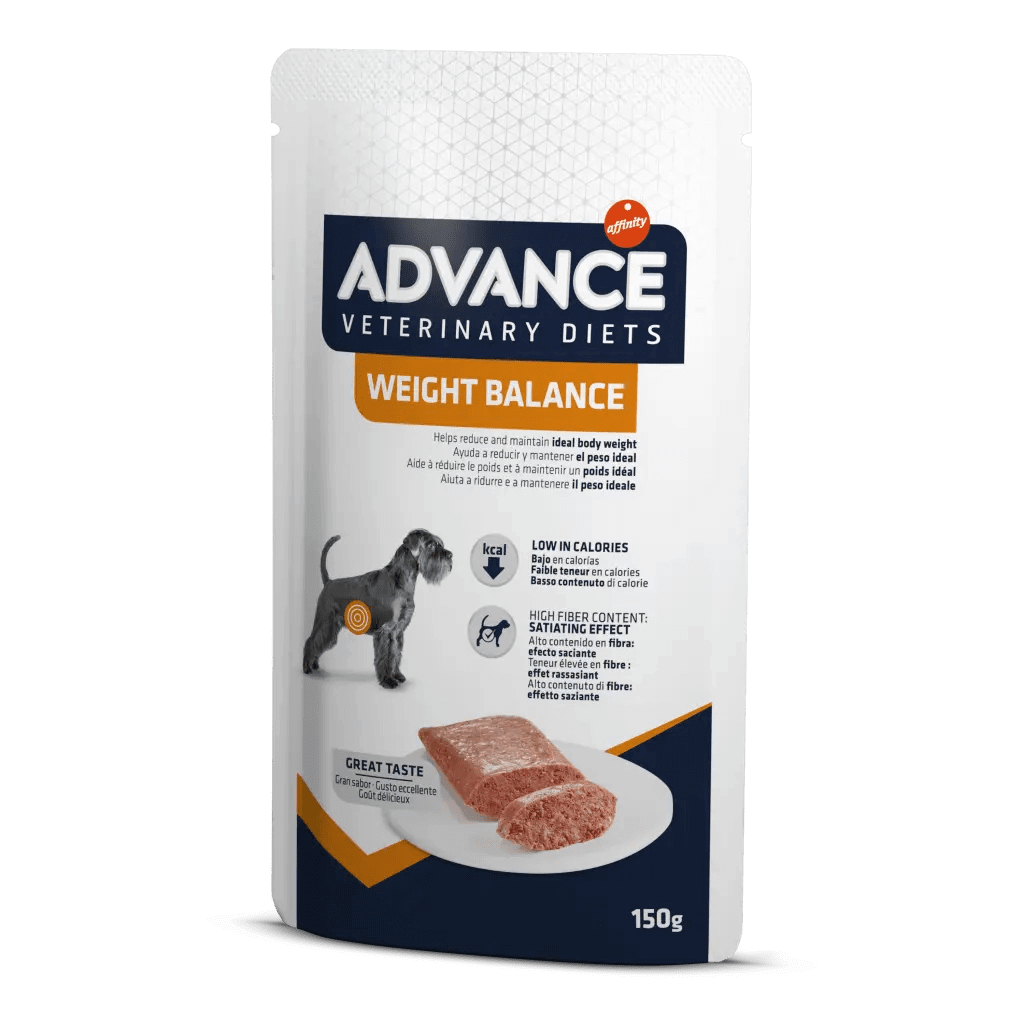 Comida húmeda ADVANCE Weight Balance para perros adultos con sobrepeso, pack 8 x 150 g