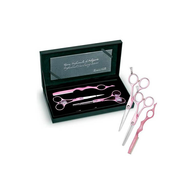 Set de tijeras Artero Symetric Pink 3 piezas 5,5 pulgadas para peluquería canina y humana