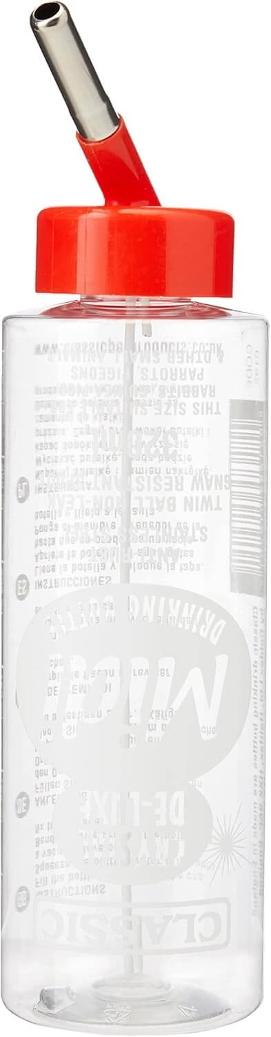 Bebedero Classic de Luxe 320 ml para roedores, conejos, loros y cachorros con sistema antigoteo – Gabo y Gordo E Shop