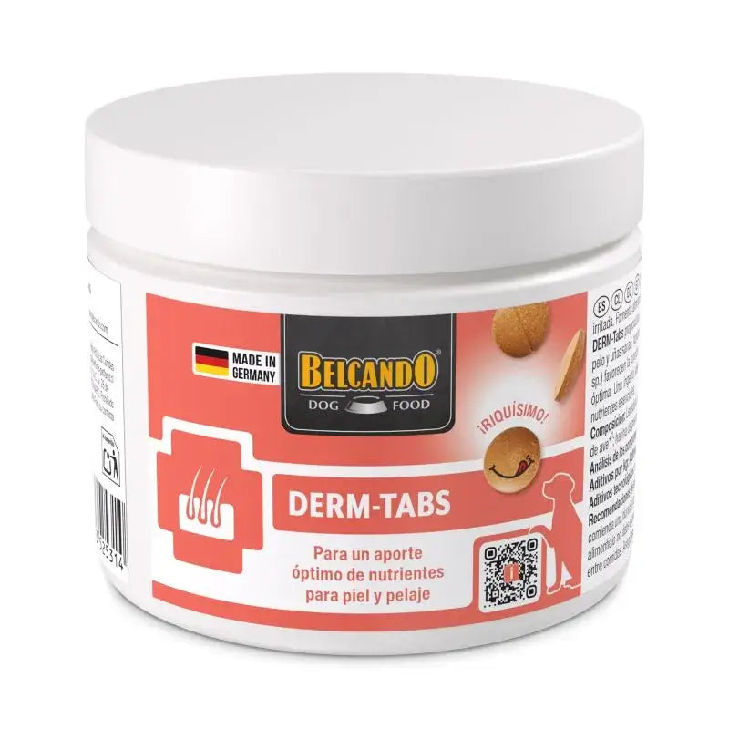 BELCANDO Derm-Tabs suplemento para piel, pelo y almohadillas de perros con biotina, zinc y omega-3