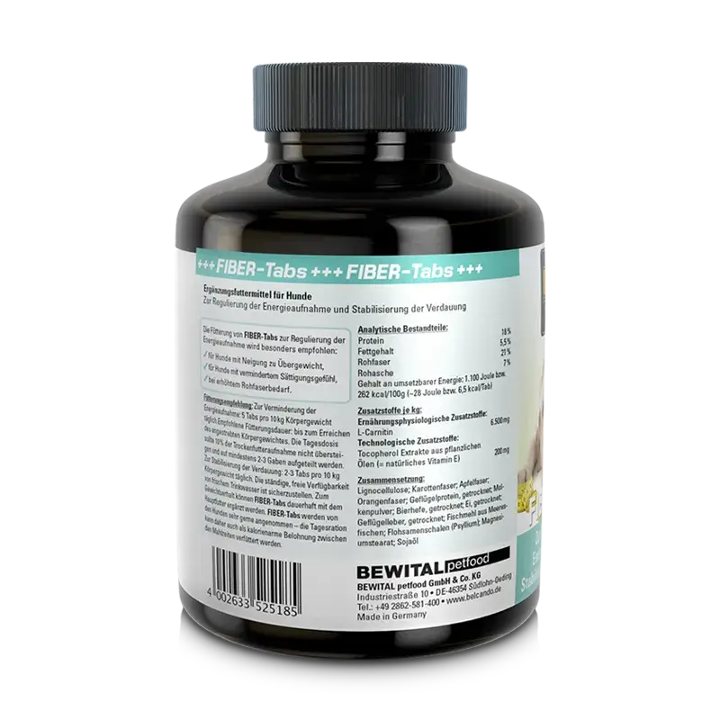 BELCANDO Fiber 60 Tabs suplemento para perros con sobrepeso o problemas digestivos
