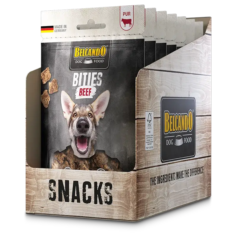 BELCANDO Snack Bits de ternera para perros sin cereales