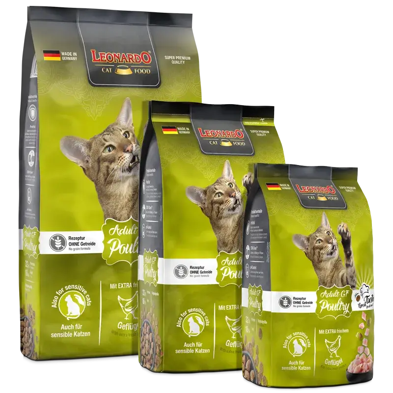 LEONARDO® Adult GF Poultry | Pienso para gatos en Gabo y Gordo E Shop, la mejor tienda online en Gran Canaria, Islas Canarias, España, tienda online para mascotas, perros, gatos, conejos, tortugas, animales, accesorios para mascotas en general.
Gabo y Gordo E Shop is the best online pet shop in Gran Canaria, Canary Islands, Spain.