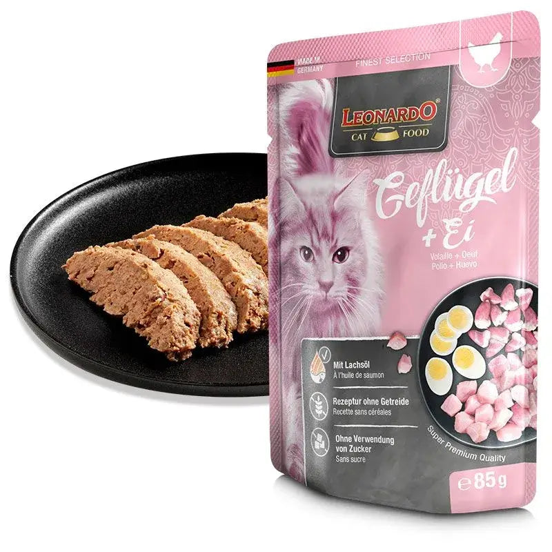 LEONARDO Finest Selection menu de pollo y huevo. carnes. Gabo y Gordo E Shop, la mejor tienda online en las Islas Canarias, España, tienda online para mascotas, perros, gatos, conejos, tortugas, animales, accesorios para mascotas en general.