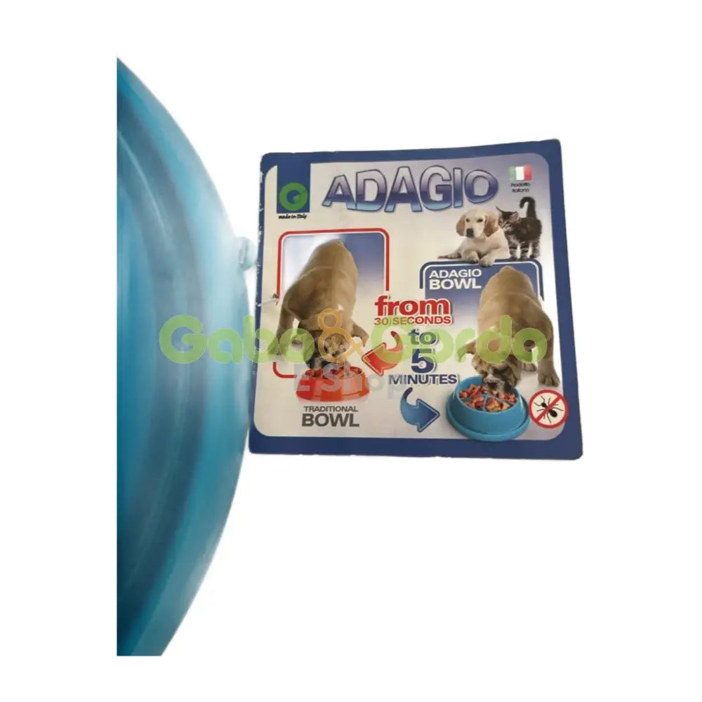 Comedero Slow Food Adagio anti-glotonería para perros y gatos, colores surtidos