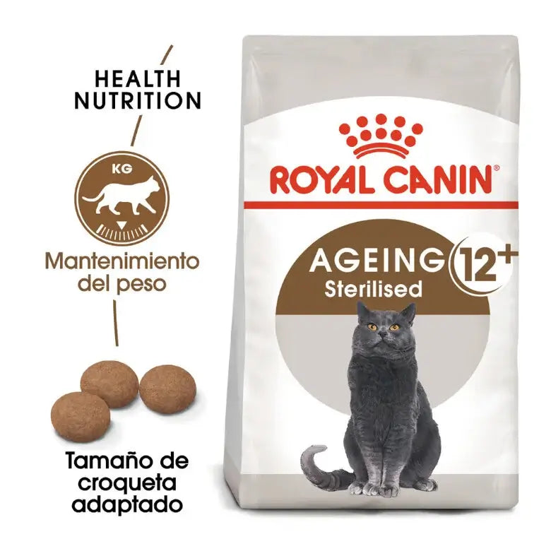 ROYAL CANIN Ageing +12 Sterilised/Pienso Para Gatos. Gabo y Gordo E Shop, la mejor tienda online en las Islas Canarias, España, tienda online para mascotas, perros, gatos, conejos, tortugas, animales, accesorios para mascotas en general. 
Gabo y Gordo E Shop in Canary Islands, the best store for pets, dogs, cats, rabbits, turtles, animals, pet accessories.