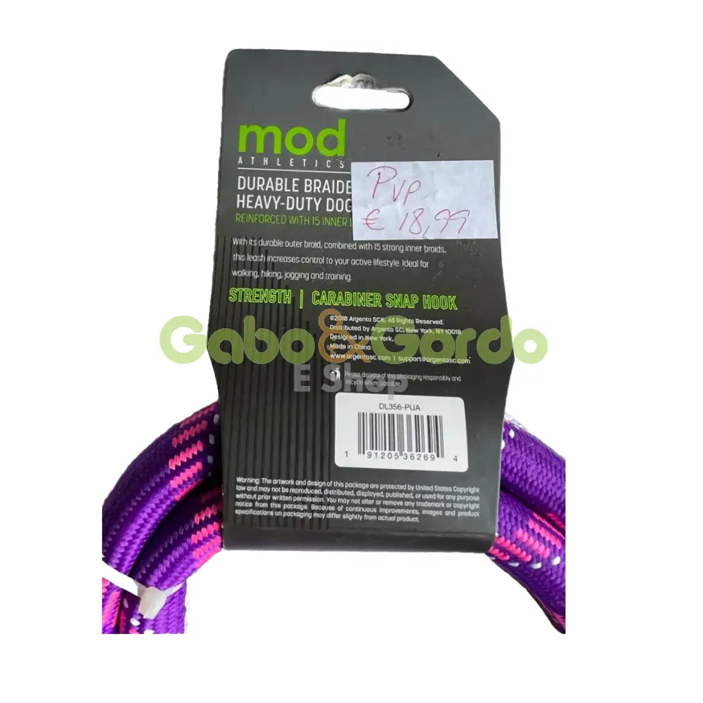CORREA DE CORDÓN REDONDO DE NYLON MOD PARA PERROS Gabo y Gordo E Shop, la mejor tienda online en las Islas Canarias, España, tienda online para mascotas, perros, gatos, conejos, tortugas, animales, accesorios para mascotas en general. 
Gabo y Gordo E Shop in Canary Islands, the best store for pets, dogs, cats, rabbits, turtles, animals, pet accessories.