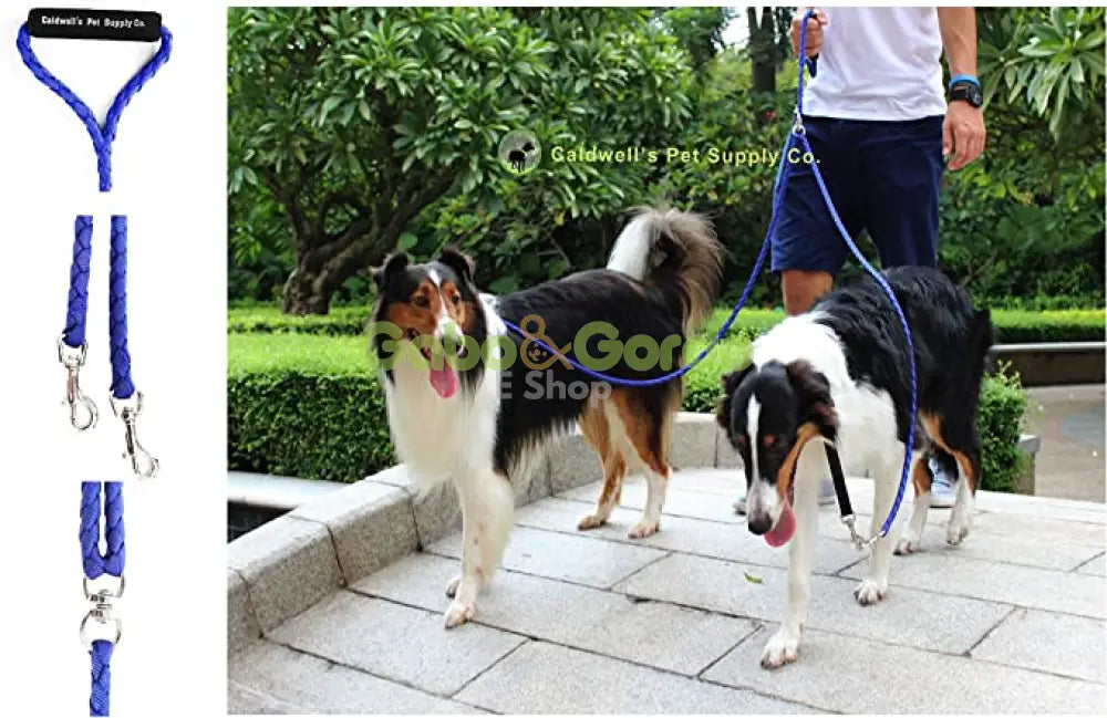 Correa Doble Caldwell Peteast Dog Leash de 137 cm para perros hasta 45 kg, con asas acolchadas y sistema antienredos