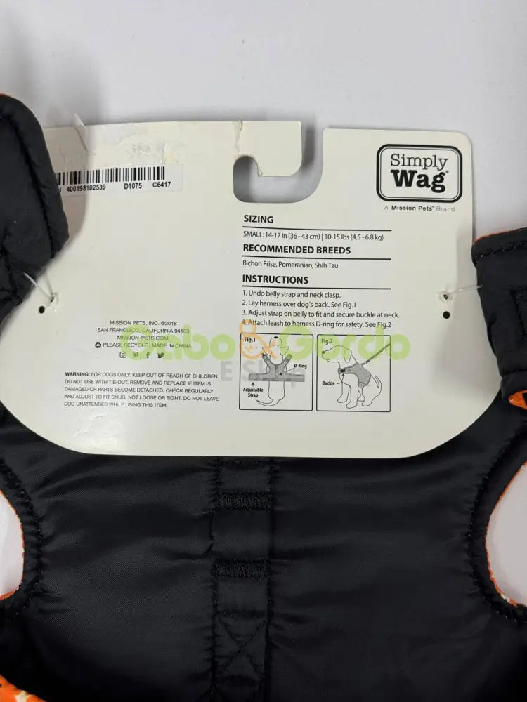 Perro pequeño disfrazado con traje de Halloween Simply Wag talla S