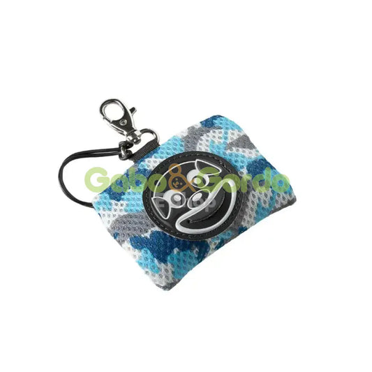 Dispensador TRE PONTI Smile Dog camuflaje azul para perros, diseño italiano silencioso y resistente