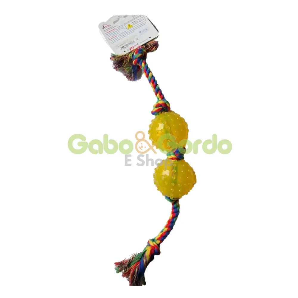 Juguete interactivo Dog Toy con soga y pelotas de 44 cm para perros, resistente y duradero