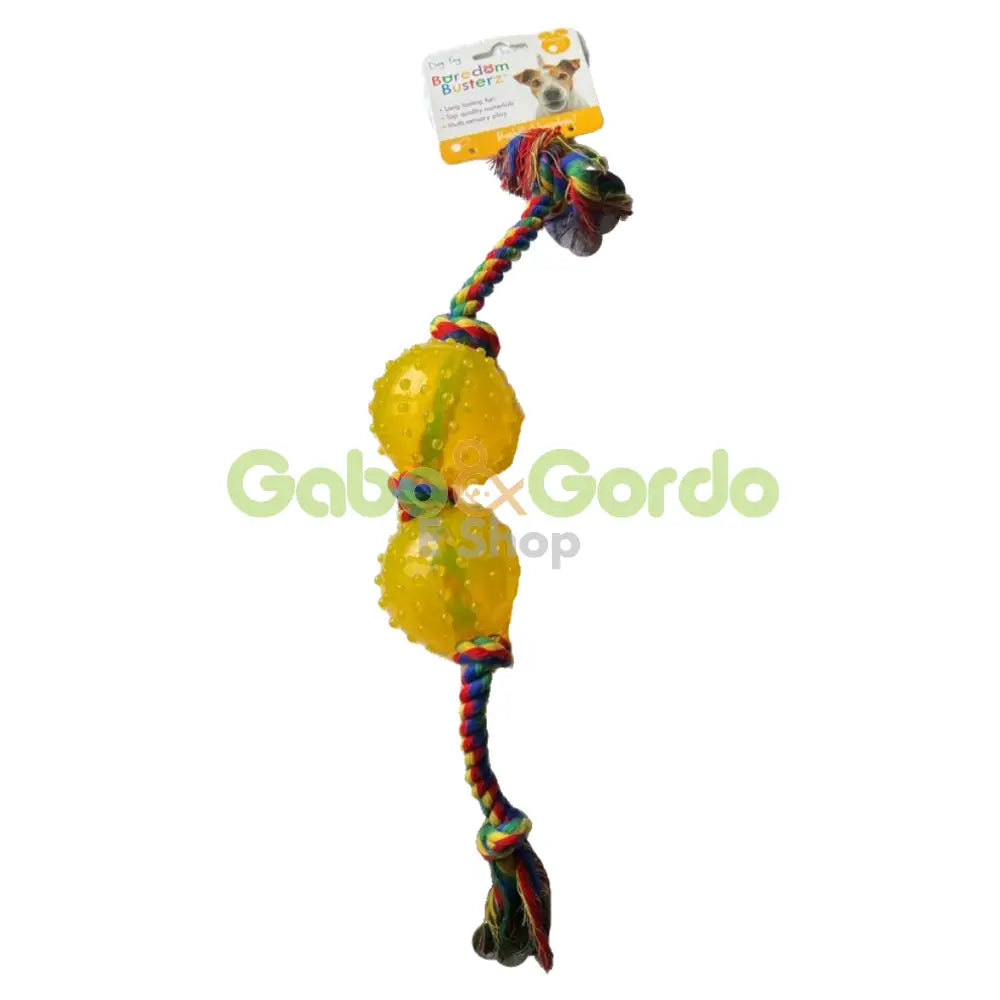 Juguete interactivo Dog Toy con soga y pelotas de 44 cm para perros, resistente y duradero