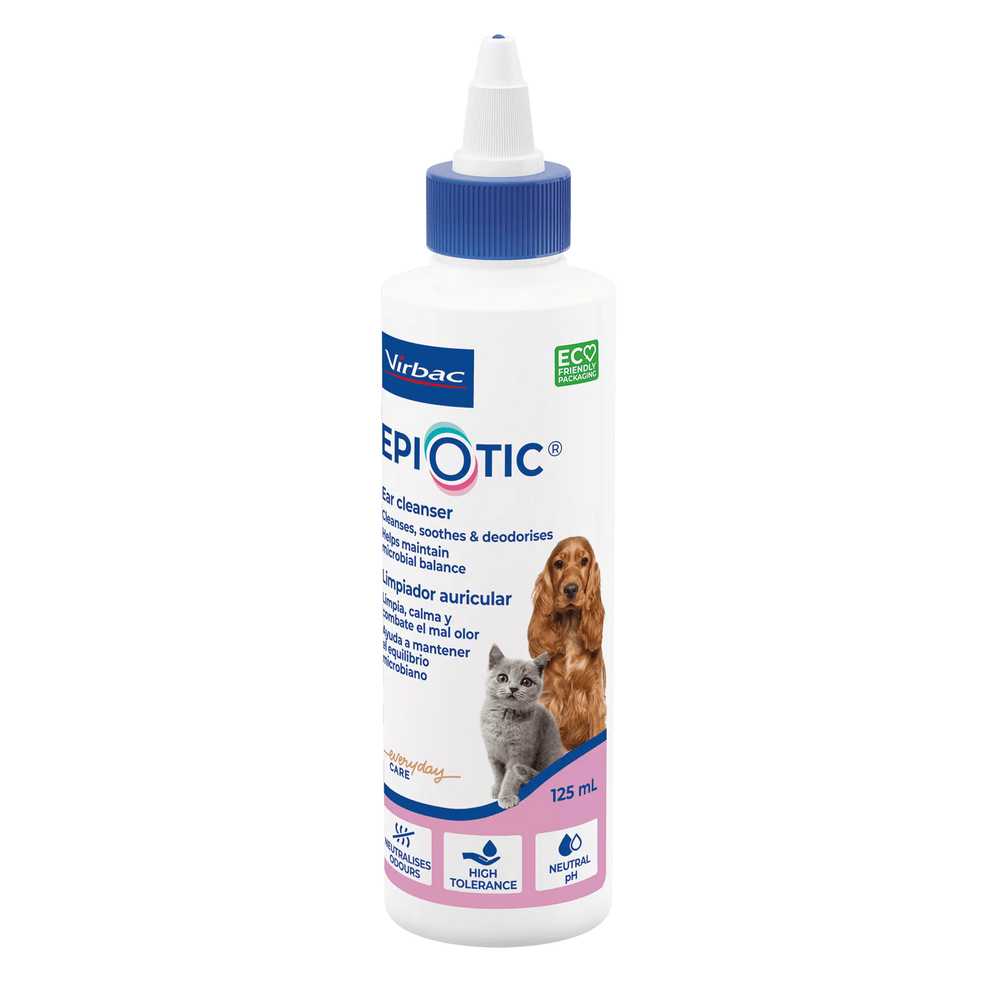 Limpiador auricular micelar Epiotic para perros y gatos – Virbac – Gabo y Gordo E Shop