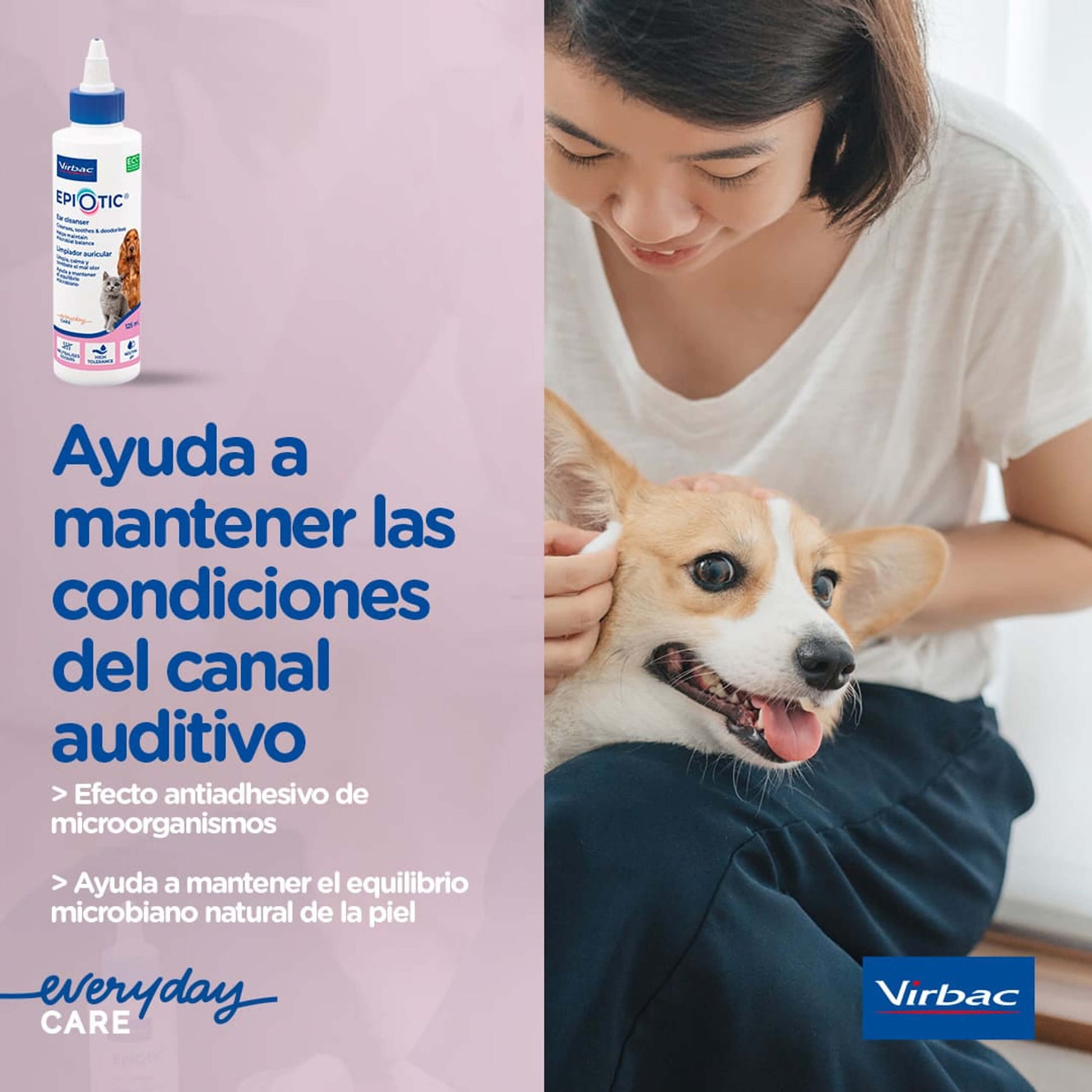 Limpiador auricular micelar Epiotic para perros y gatos – Virbac – Gabo y Gordo E Shop