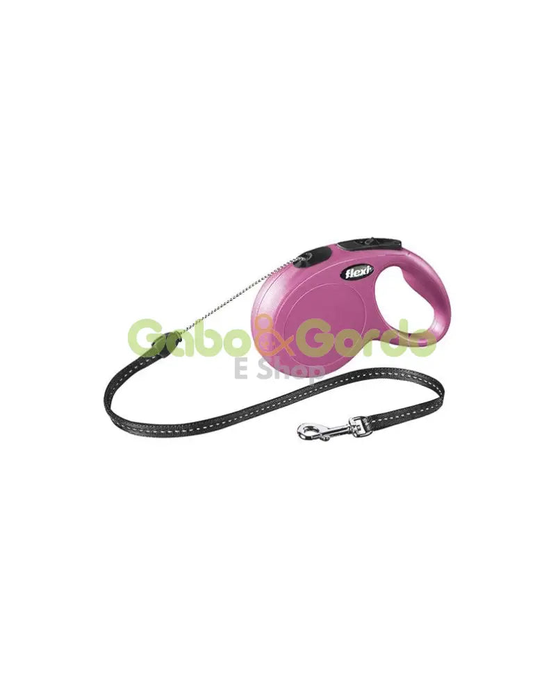 Correa extensible FLEXI NEW CLASSIC ORIGINAL rosa de 5 m para perros hasta 20 kg