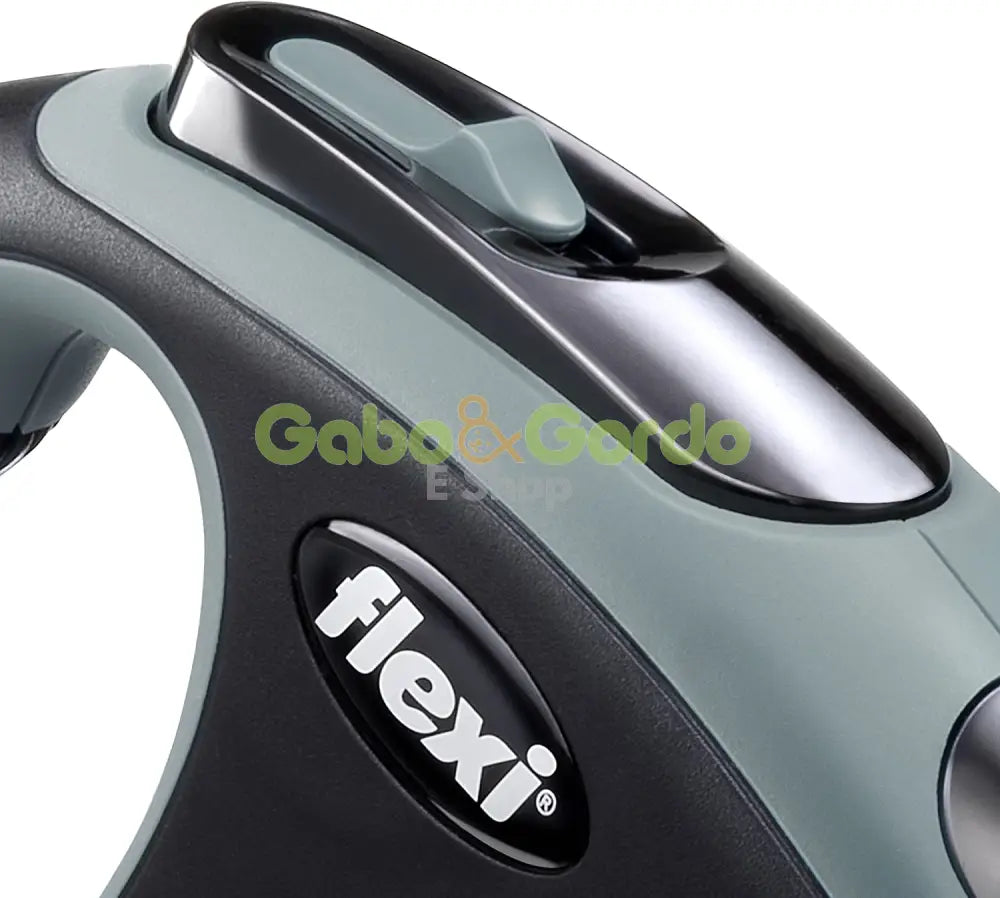 Correa extensible FLEXI NEW COMFORT gris de 5 metros para perros hasta 20 kg