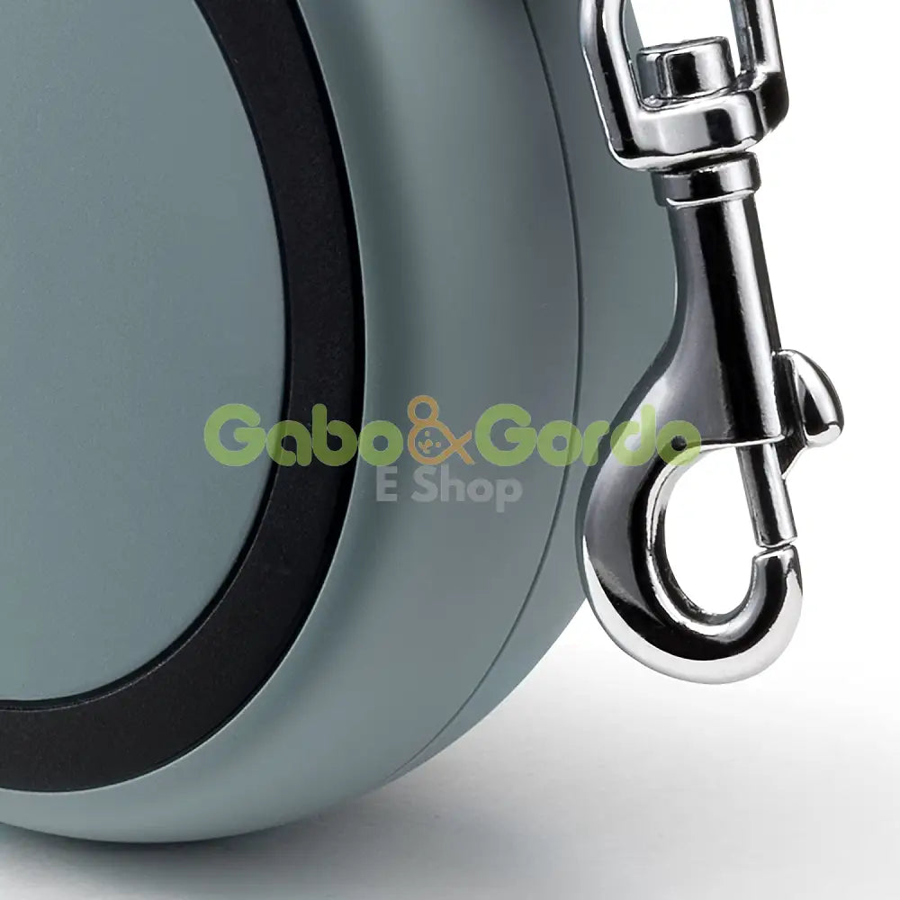 Correa extensible FLEXI NEW COMFORT gris de 5 metros para perros hasta 20 kg