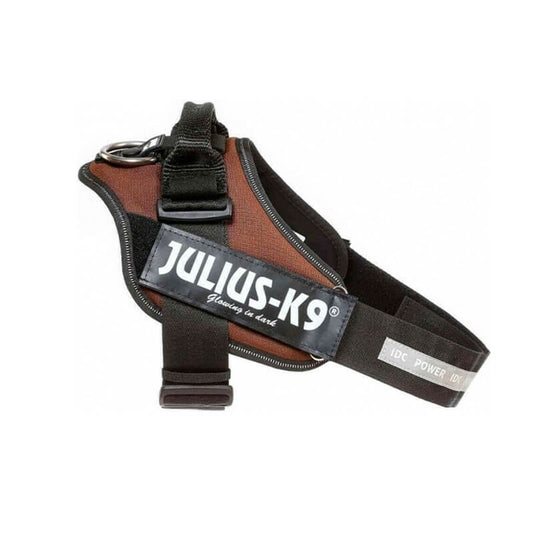 Arnés JULIUS-K9 IDC Powerharness Chocolate ergonómico y resistente para perros