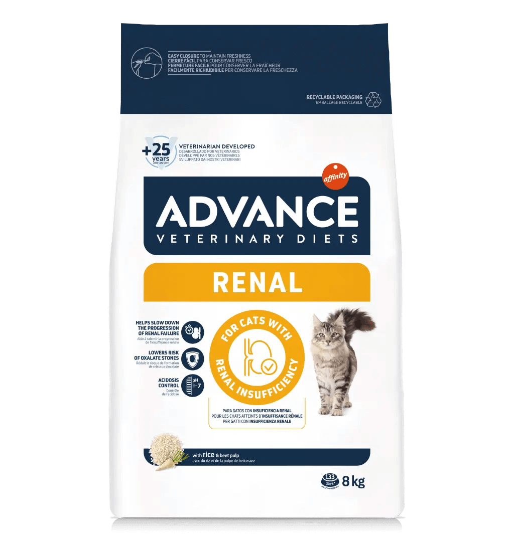 PIENSO ADVANCE VET RENAL PARA GATOS CAT FOOD Gabo y Gordo E Shop, la mejor tienda online en las Islas Canarias, España, tienda online para mascotas, perros, gatos, conejos, tortugas, animales, accesorios para mascotas en general. 
Gabo y Gordo E Shop in Canary Islands, the best store for pets, dogs, cats, rabbits, turtles, animals, pet accessories.