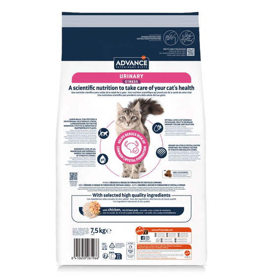 Pienso ADVANCE VET URINARY STRESS PARA GATOS Gabo y Gordo E Shop, la mejor tienda online en las Islas Canarias, España, tienda online para mascotas, perros, gatos, conejos, tortugas, animales, accesorios para mascotas en general. 
Gabo y Gordo E Shop in Canary Islands, the best store for pets, dogs, cats, rabbits, turtles, animals, pet accessories.