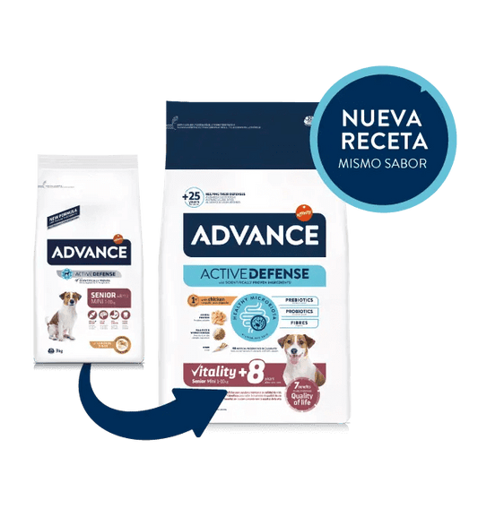 PIENSO ADVANCE SENIOR MINI ADULTO MAYOR RAZA PEQUEÑA Gabo y Gordo E Shop, la mejor tienda online en las Islas Canarias, España, tienda online para mascotas, perros, gatos, conejos, tortugas, animales, accesorios para mascotas en general. 
Gabo y Gordo E Shop in Canary Islands, the best store for pets, dogs, cats, rabbits, turtles, animals, pet accessories.