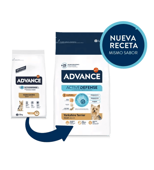 Pienso ADVANCE YORKSHIRE TERRIER 1,5 kg Gabo&Gordo Pet Shop en Las Palmas de Gran Canaria tienda para mascotas, perros, gatos, conejos, tortugas, animales
