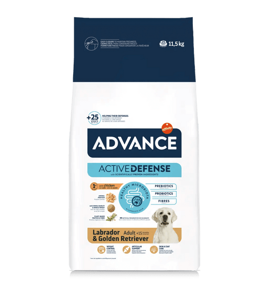 Pienso ADVANCE LABRADOR & GOLDEN RETRIEVER PERRO ADULTO Gabo y Gordo E Shop, la mejor tienda online en las Islas Canarias, España, tienda online para mascotas, perros, gatos, conejos, tortugas, animales, accesorios para mascotas en general. 
Gabo y Gordo E Shop in Canary Islands, the best store for pets, dogs, cats, rabbits, turtles, animals, pet accessories.