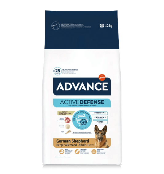 PIENSO ADVANCE GERMAN SHEPHERD DOG PERRO PASTOR ALEMÁN Gabo y Gordo E Shop, la mejor tienda online en las Islas Canarias, España, tienda online para mascotas, perros, gatos, conejos, tortugas, animales, accesorios para mascotas en general. 
Gabo y Gordo E Shop in Canary Islands, the best store for pets, dogs, cats, rabbits, turtles, animals, pet accessories.