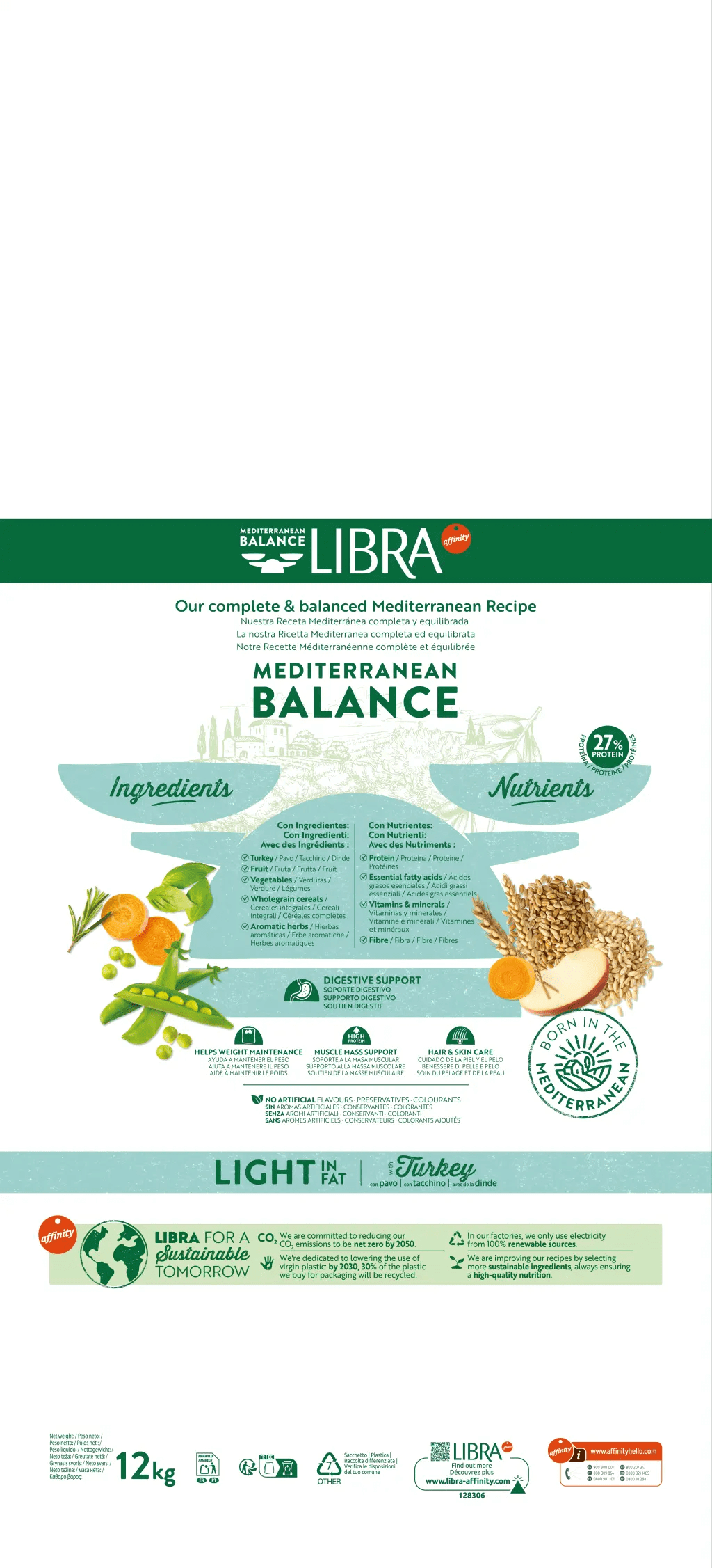 Pienso LIBRA Light Turkey con pavo y cereales integrales para perros – Gabo y Gordo E Shop