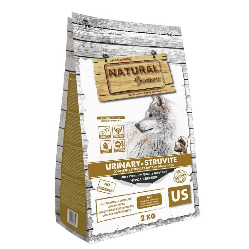 Pienso Natural Greatness Urinary Struvite sin cereales para perros con problemas urinarios