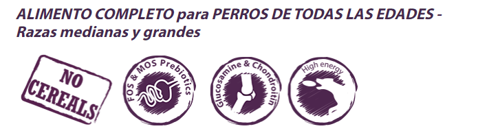 Pienso Natural Greatness Wild Recipe sin cereales para perros medianos y grandes, hipoalergénico y natural