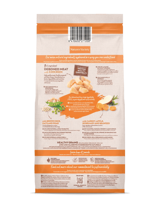 Saco de pienso NATURE'S VARIETY Mini Adult Healthy Grain con Pollo para perros pequeños – Gabo y Gordo E Shop