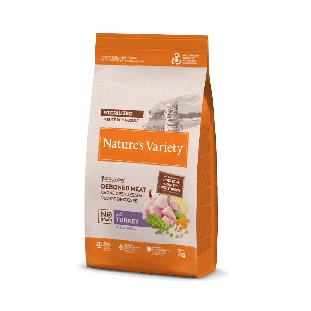 Pienso NATURE'S VARIETY Original Esterilizado de Pavo para gato adulto, sin cereales y natural – Gabo y Gordo E Shop