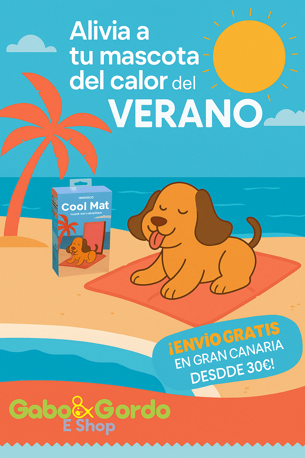 Colchoneta refrescante Nayeco Cool Mat Coral para mascotas