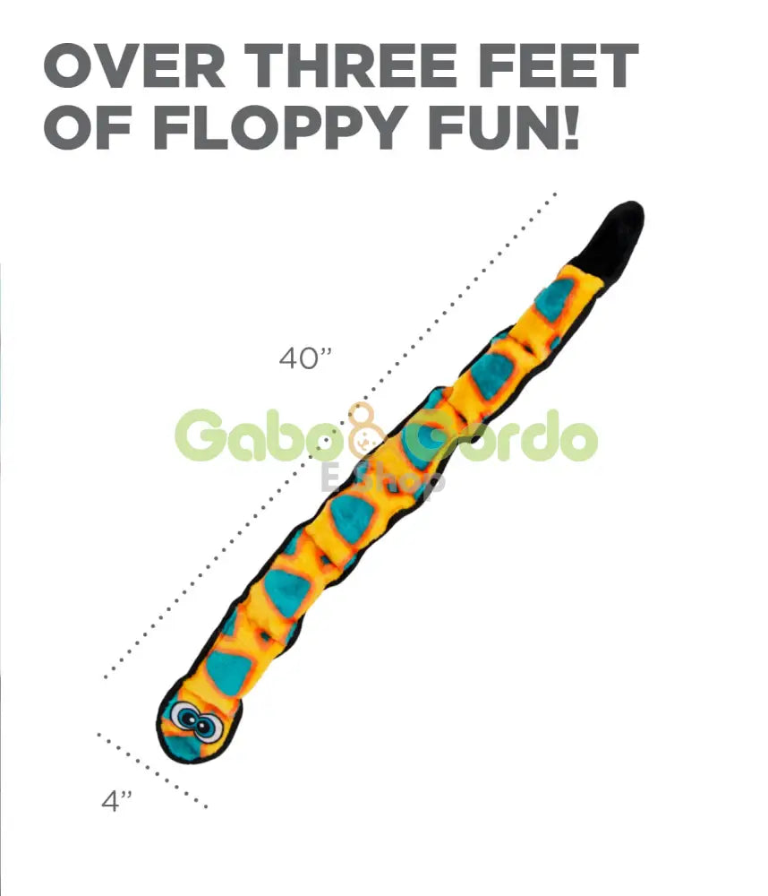 OUTWARD HOUND Invincibles Serpiente peluche resistente con chirriadores para perros