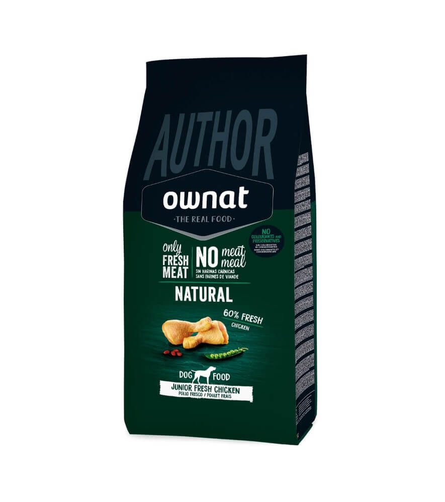 Ownat Author Junior Fresh Chicken – Pienso natural bajo en cereales para cachorros