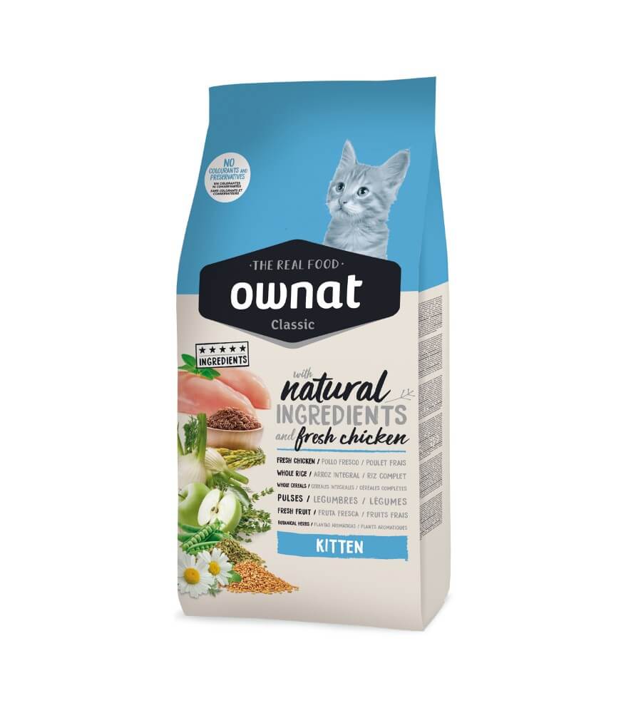 OWNAT Classic Kitten – Pienso natural para gatitos en crecimiento