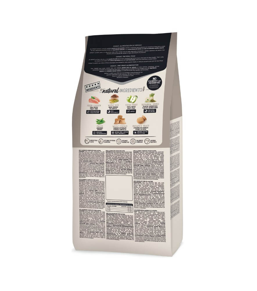 OWNAT Classic Light Cat – Pienso natural para gatos con sobrepeso, ideal para controlar el peso de forma saludable