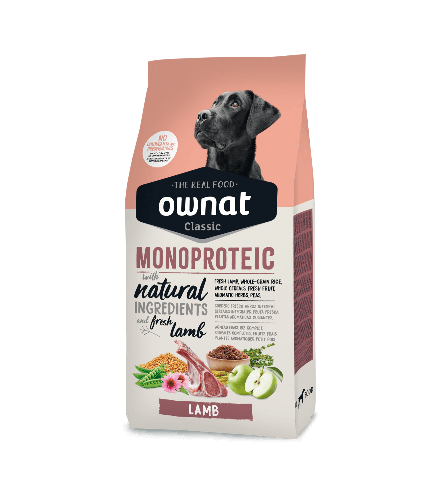 OWNAT Classic Monoproteico Cordero pienso para perros sensibles