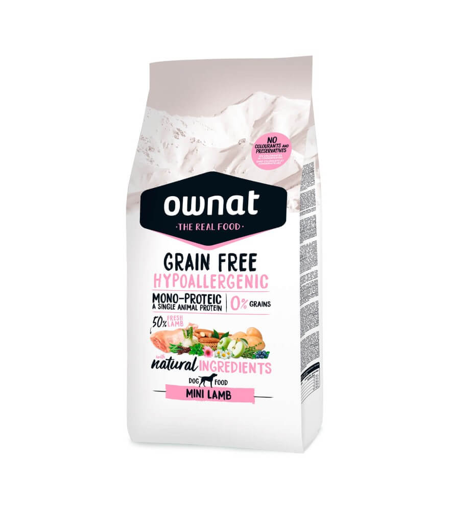 Ownat Grain Free Mini Lamb – Pienso natural hipoalergénico para perros pequeños