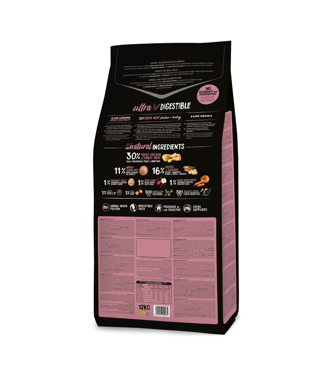 OWNAT Ultra Medium Junior pienso natural con pollo y pavo para cachorros de raza mediana