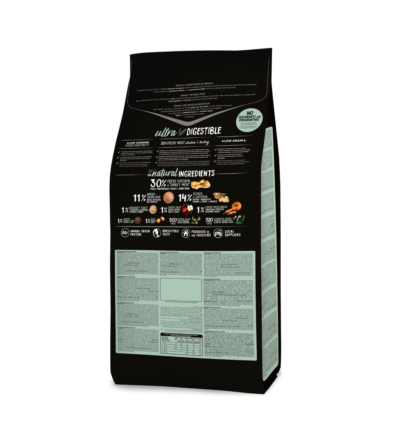 OWNAT Ultra Mini Junior Low Grain – pienso natural bajo en cereales para cachorros mini con pollo y pavo